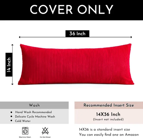 Miniatura 180 de Artscope Fundas de Almohada de Pana a Rayas Acogedoras Súper Suaves Decorativas Cuadradas Fundas de Cojín para Sofá Sillón Dormitorio Decoración