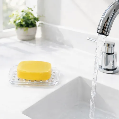 Miniatura 2 de iDesign Jabonera de plástico para ducha de baño, juego de 1, rectangular Para ducha de baño, rectángulo