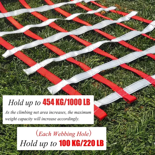 Miniatura 3 de Red de carga para niños escalando, juego de red de hamaca Ninja Line Jungle Gym Fence Protection Rope Net Truck Netting, accesorios para Slacklines