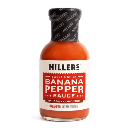 Miniatura 5 de Miller's Mustard- Salsa picante de plátano y mostaza roja, salsa picante de plátano y pimienta, el mejor uso para alitas de pollo, hamburguesas