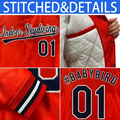 Miniatura 3 de KXK Chaqueta de béisbol personalizada Varsity Classic Letterman Bomber Coats Sudadera deportiva personalizada para hombres, mujeres y jóvenes