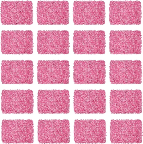 Miniatura 14 de Panel de pared de flores densas, 15.8 x 23.6 pulgadas por rosa blanca lechosa, decoración de telón de fondo para bodas, despedidas de soltera, baby