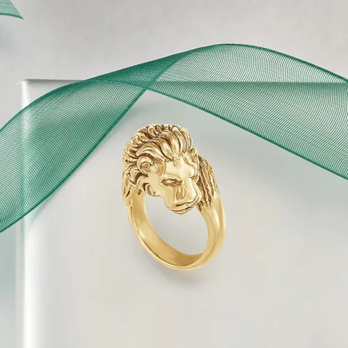 Miniatura 4 de Ross-Simons Italian 18kt Yellow Gold Lion Head Ring