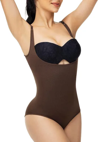 ATTLADY Body moldeador para mujer con control de abdomen, moldeador de cuerpo completo, tirantes delgados, camisola, tops
