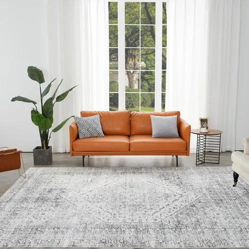 Miniatura 102 de Syalife 6x9 Alfombra Lavable para Área, Ultra Suave Antideslizante, Pila Baja, Alfombra Vintage Resistente a Manchas para Sala de Estar, Alfombra