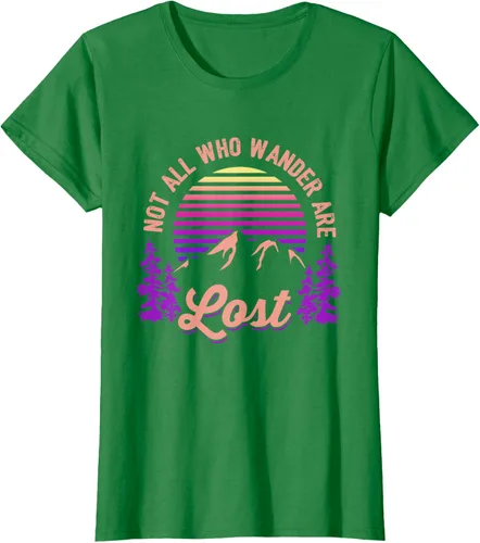 Miniatura 31 de Not All Who Wander Are Lost Vintage Mountains - Camiseta de senderismo, Negro, S