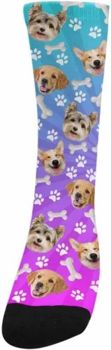 Miniatura 67 de Artsadd Calcetines personalizados para mujeres y hombres, amantes de los perros y gatos, regalos divertidos unisex personalizados