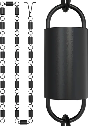 Miniatura 13 de Rain Chains Direct Extensión de cadena de lluvia de eslabones cuadrados, 3 pies de largo, aluminio, recubierto con polvo negro, reemplazo funcional