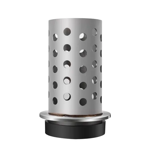 Miniatura 19 de DZQ Frasco de fundición perforada al vacío, acero inoxidable 304 con brida con base de bebedero de goma, varios tamaños para fundición de metal
