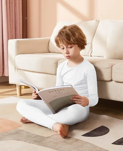 Miniatura 4 de MRIGNT Ropa interior térmica para niños, conjunto de pantalones largos térmicos con camisa y pantalones