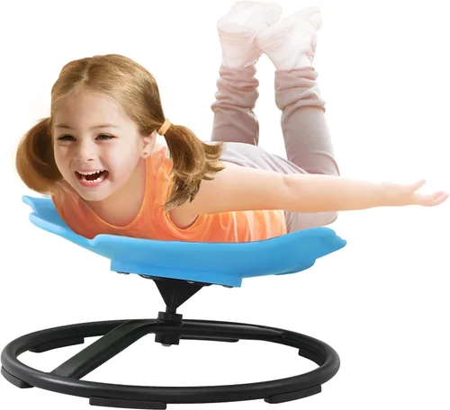 Miniatura 18 de Silla giratoria sensorial para niños con autismo y TDAH, silla giratoria para uso en interiores y exteriores, juguetes para sentarse y girar, sillas