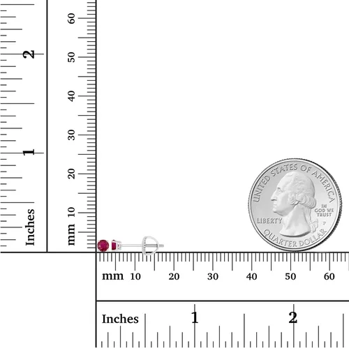 Miniatura 4 de Aretes tipo dormilona de plata de ley 925 chapados en oro de 14 quilates, hipoalergénicos, de 0.118 pulgadas, redondos, con piedra natal genuina