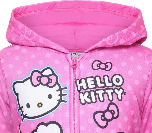 Miniatura 3 de Hello Kitty Sudadera con capucha y cremallera para niñas, para bebés, niños pequeños y niños pequeños