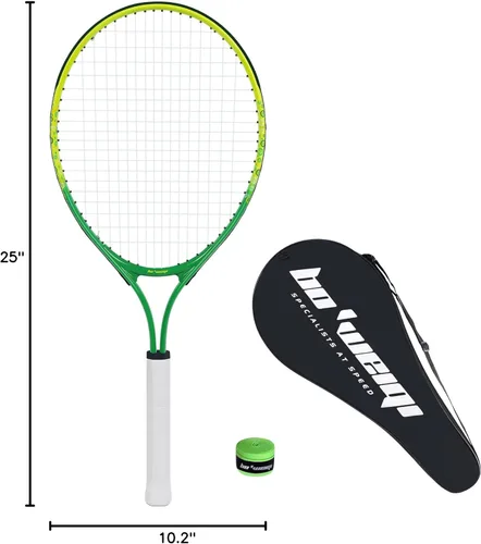 Miniatura 8 de bo'weiqi Raqueta de tenis para niños de 17"-25" para edades de 2-12 años, raqueta de tenis juvenil ligera para niñas y niños, deportes al aire Verde