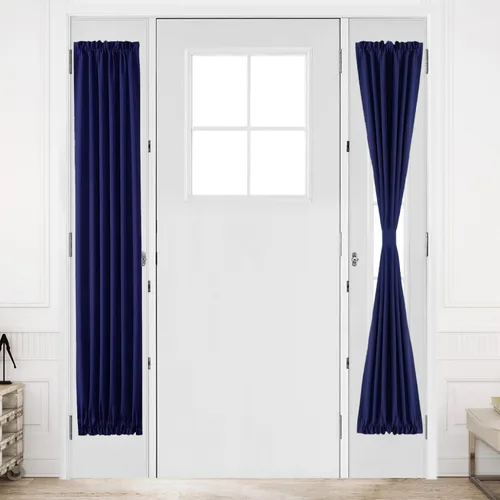 Miniatura 184 de DWCN Cortinas para puerta francesa: cortina térmica con bolsillo para barra para puertas con ventana de vidrio, puertas de cocina y patio