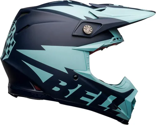 Miniatura 8 de Bell Moto-9 Flex Dirt - Casco de motocicleta de cara completa - Breakaway - Azul marino mate/azul claro, talla L
