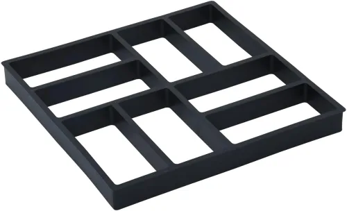 Miniatura 4 de vidaXL Pavimento reutilizable, 15.7 x 15.7 x 1.6 pulgadas, herramienta de mejora del hogar al aire libre, material plástico resistente, negro