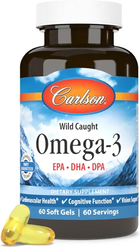 Miniatura 5 de Omega-3, 700 mg de omega-3, EPA, DHA, DPA, económico, capturado en la naturaleza, de origen sostenible, 60 geles blandos