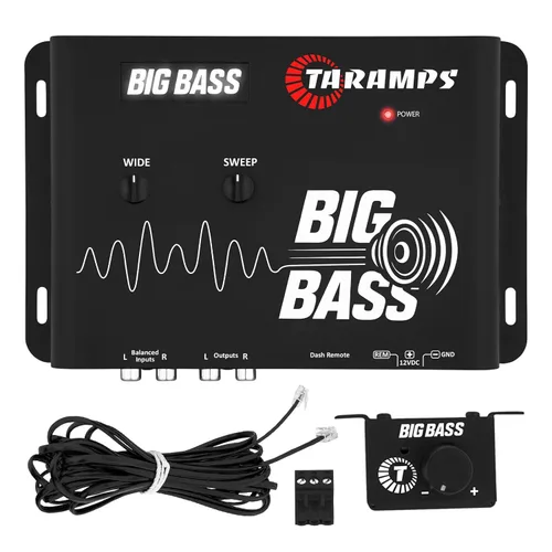 Taramps Big Bass DSP - Procesador de audio para automóvil, potenciador de graves profundos con controles de frecuencia ajustable y barrido,