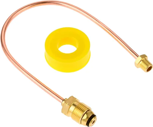 Regulador de propano de 15 pulgadas Coleta de cobre POL x 1/4 "NPT macho, Regulador de cambio automático de dos etapas Coleta de cobre POL a 1/4