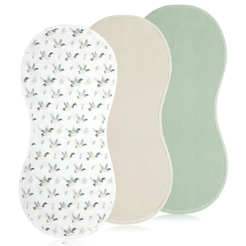 Miniatura 9 de Hahafelt 3 piezas de almohadillas para cambiador con forma de maní, impermeables, de algodón orgánico, almohadillas de maní cálidas para la espalda