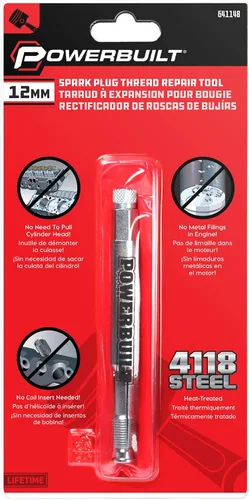 Miniatura 7 de Powerbuilt 641148 - Herramienta de reparación de roscas, de rosca trasera de 12 mm, 12mm, NA