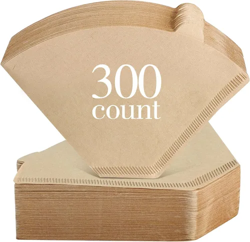 Miniatura 10 de Niveaya 200 filtros de café – Tamaño 02, filtro de café de papel natural, sin soplado, desechable para verter sobre y goteo (2-4 tazas)