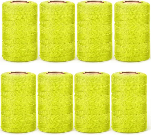 Miniatura 9 de Woanger 8 rollos Mason Line #18 Cuerda de nailon trenzado de 4000 pies de longitud, cordel de nailon para jardinería, construcción, manualidades