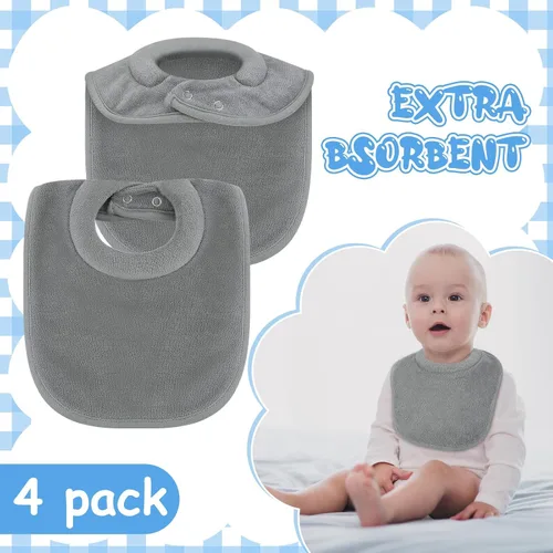 Miniatura 6 de Twistover Baberos para recién nacidos, baberos de alimentación para babear y dentición, cómodo babero para bebé con cuello absorbente acolchado