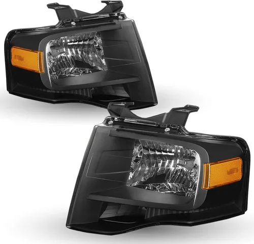 Miniatura 17 de TUSDAR Conjunto de faros delanteros con bombillas para Ford Expedition 15, 16, 17, lado izquierdo del conductor, repuesto de faros delanteros