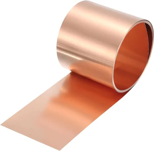 Miniatura 29 de uxcell Rollo de chapa de cobre para tapajuntas 3500 mm x 100 mm x 0,02 mm, tira de cobre puro al 99,9% de 101,6 mm x 3,5 m, placa de hoja de metal
