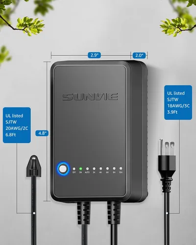 Miniatura 6 de SUNVIE Transformador de Paisaje de Bajo Voltaje de 60W con Temporizador y Sensor de Fotocélula, Transformador de Iluminación de Paisaje de 120V AC a
