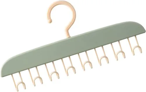 Miniatura 7 de Colgador superior, organizador de brasieres con ganchos para corbatas, trajes de baño, vestido, 11 x 5.5 x 1 (verde)