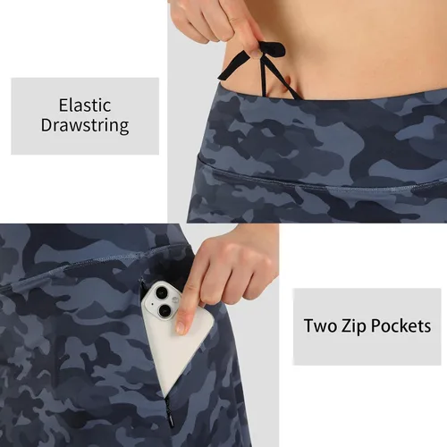 Miniatura 89 de ANIVIVO Faldas pantalón para mujer de 20 pulgadas de longitud a la rodilla, faldas deportivas de pickleball para tenis, golf y pickleball
