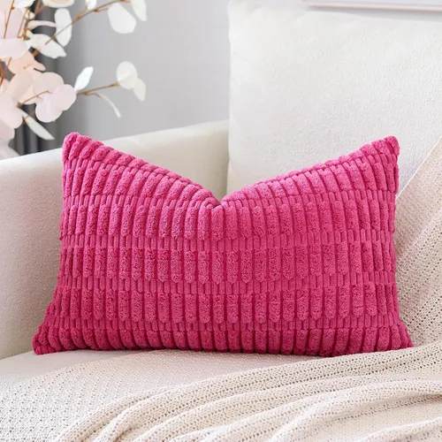 Miniatura 64 de OTOSTAR Fundas de Almohada Decorativas de Pana de 16 x 24 Pulgadas Súper Suaves Bohemias a Rayas Rectangulares Fundas de Cojín Modernas para Sofá