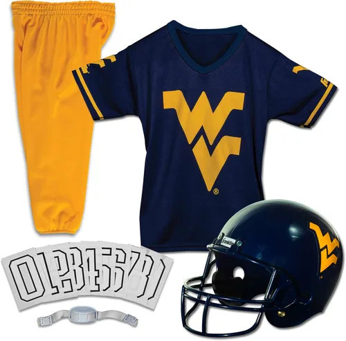 Miniatura 9 de Franklin Sports NCAA - Conjunto de uniforme de fútbol americano para niños, camiseta de fútbol universitario, casco + pantalones para niños y niñas