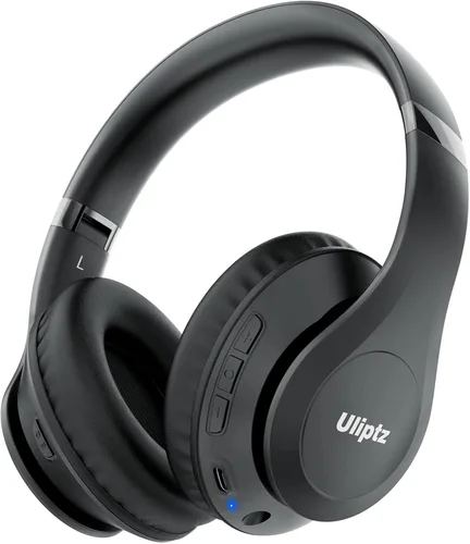 Uliptz Auriculares Bluetooth inalámbricos, tiempo de reproducción de 65 horas, 6 modos de sonido EQ, auriculares estéreo de alta fidelidad sobre la
