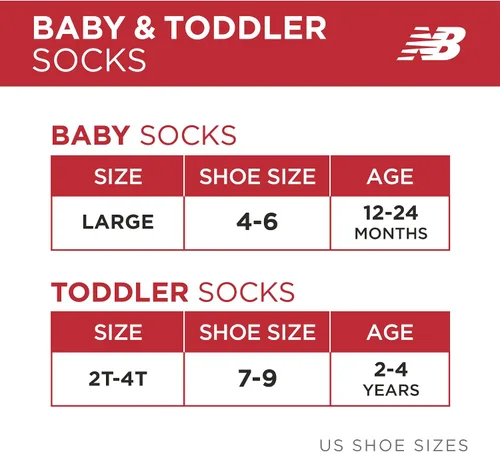 Miniatura 4 de New Balance Calcetines para bebé, paquete de 12 calcetines de corte de cuarto (bebébebé)