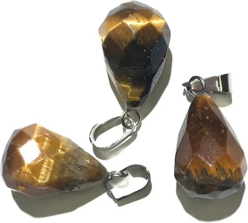 Miniatura 5 de LE SKY 12 colgantes de piedra natural, forma de gota de agua grasa, piedra de ágata de cristal reiki facetada para hacer joyas y collares, Piedra