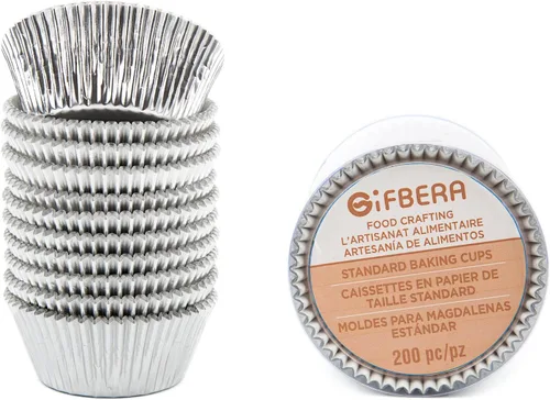 Miniatura 8 de Gifbera - Forros de magdalenas de papel metálico/forros de magdalenas de papel de aluminio, tazas de hornear estándar de papel metálico, 200