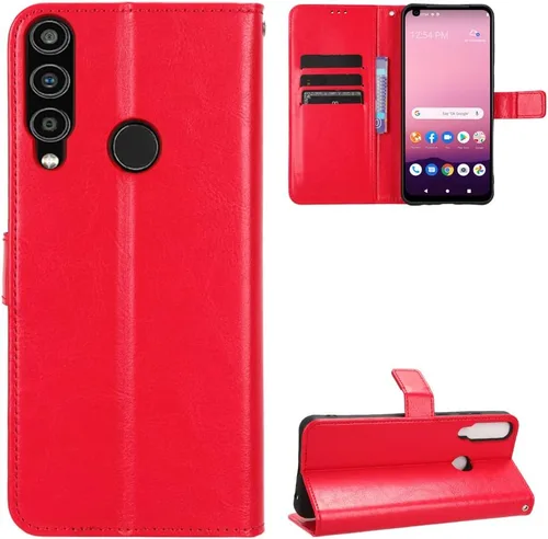 Miniatura 66 de Funda para Boost Mobile Celero 5G + Funda de piel con tapa para Boost Mobile Celero 5G Plus, color negro