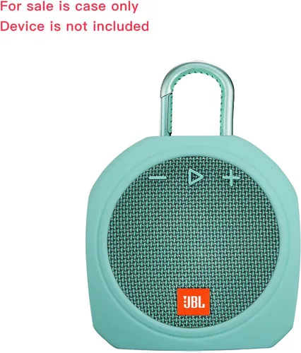 Miniatura 3 de Hermitshell Estuche de silicona de transporte de repuesto para altavoz Bluetooth inalámbrico JBL Clip 3 portátil impermeable (Azul verdoso)