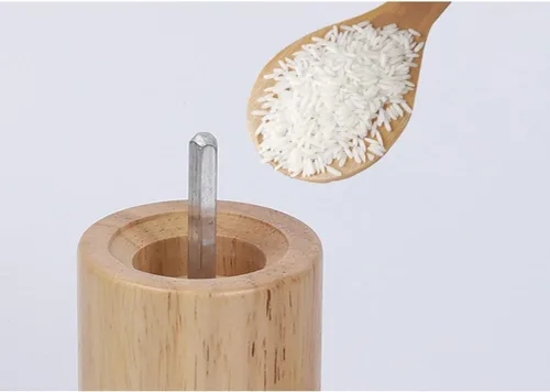 Miniatura 3 de UPKOCH Molinillo de pimienta manual de 5.90 pulgadas, ajustable, de cerámica, contenedor de pimienta compacto para botellas de condimentos de cocina