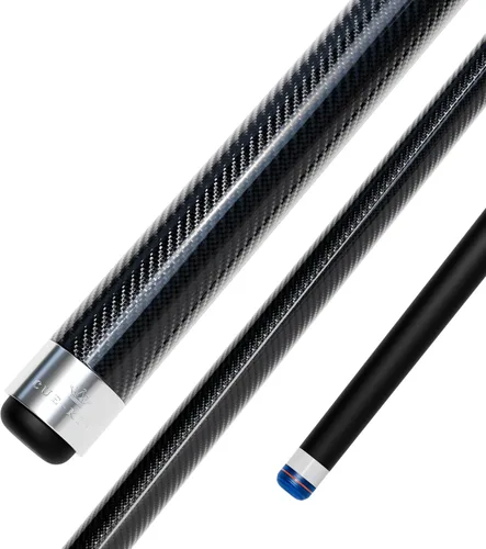 Miniatura 5 de Cue-King Taco de Billar de Fibra de Carbono de Grado Militar de 58” 18oz 2 Piezas con Punta Premium de 12.5mm Acabado en Fibra de Carbono Brillante