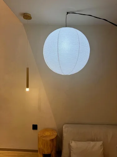 Miniatura 4 de Abajur grande de papel redondo blanco de 23 pulgadas, linternas chinas, linterna de papel colgante, decoración de interiores