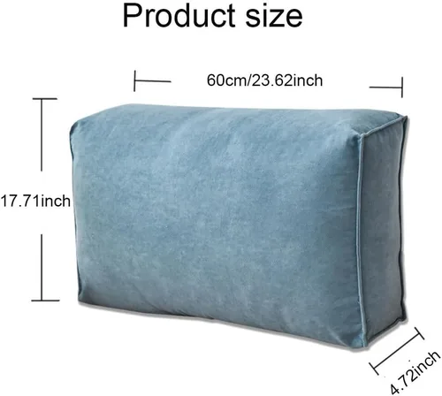 Miniatura 2 de Almohadas para cabecero, almohada de lectura, cojín grande para cabecero, respaldo de cama, soporte de posicionamiento con funda extraíble Naranja