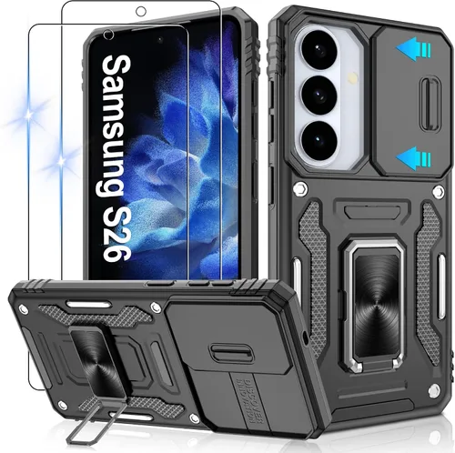 Miniatura 76 de Gritup para Samsung Galaxy S22 Funda con protectores de pantalla HD de 2 paquetes y cubierta deslizante para la cámara, protección contra caídas