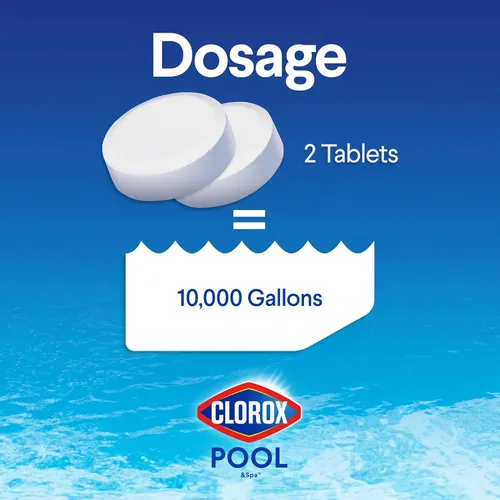 Miniatura 5 de Pastillas para cloración de larga duración Clorox Pool & Spa 23005 CLX Xtra Blue, de 3 pulgadas y 5 libras.