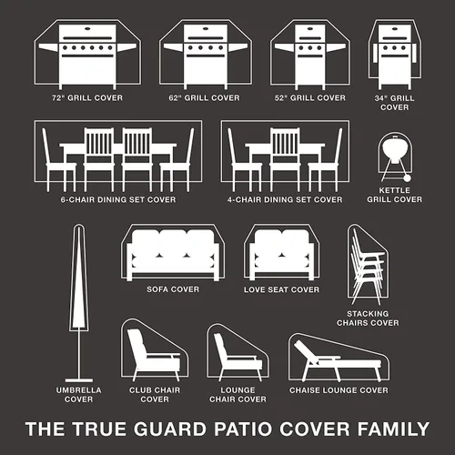 Miniatura 7 de True Guard Fundas para muebles de patio impermeables resistentes - Funda para silla de club de descanso, 600D Rip-Stop, resistente a
