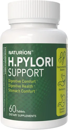 H. Pylori Support - Suplemento de salud digestiva con mezcla G-FOS, proteína de suero, regaliz, goma de masilla, vitamina U y vitamina B2 -